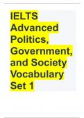 IELTS  Advanced Politics, Government, and Society Vocabulary Set 1