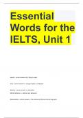 Essential Words for the IELTS, Unit 1
