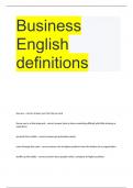 Business English definitions