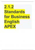 Standards for Business English APEX Questions & Detailed Answers 2024