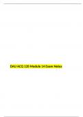 DAU ACQ 120 Module 14 Exam Notes 2023/24