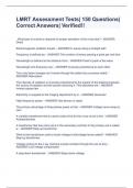 LMRT Assessment Tests&vert; 150 Questions&vert; Correct Answers&vert; Verified&excl;&excl;