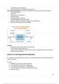 Comprehensive Management and Organization Summary Chapter 5&colon; Learning and Development