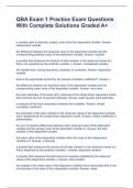 QBA Exam 1 Practice Exam Questions With Complete Solutions Graded A&plus;