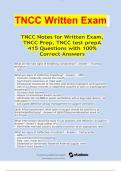 TNCC Written Exam 20232024 Latest (100 Questions with 100% Correct Answers)