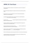 HERB 101 Final Exam with 100&percnt; correct answers