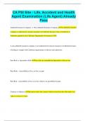CA PSI Site - Life&comma; Accident and Health Agent Examination &lpar;Life Agent&rpar; Already Pass