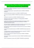 Final exam Wcu Patho Exam Questions And Correct Solutions &vert;VERIFIED