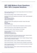 SPC 2608 Midterm Exam Questions With 100&percnt; Complete Solutions&period;