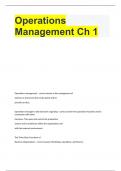 Operations Management Ch 1