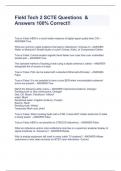 Field Tech 2 SCTE Questions  & Answers 100&percnt; Correct&excl;&excl;