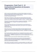 Progression&colon; Field Tech V - VI Conventional Questions & Answers 100&percnt; Correct&excl;&excl;
