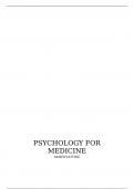 Samenvatting 'Psychology for Medicine & Healthcare' - Hoofdstuk 1 &lpar;Nederlandse vertaling&rpar;