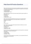 NUR206 UNIT peds Exam 2  Question And Answers All Verified 
