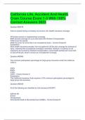 California Life&comma; Accident And Health Cram Course Exam 1-3 With 100&percnt; Correct Answers 2023