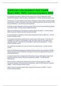 California Life Accident And Health Exam With 100&percnt; Correct Answers 2023