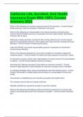 California Life&comma; Accident&comma; And Health Insurance Exam With 100&percnt; Correct Answers 2023