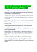 CA- PSI- Life&comma; Accident & Health Exam With 100&percnt; Correct Answers 2023