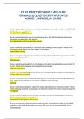 ATI RN PROCTORED ADULT MED-SURG FORM A 2016 QUESTIONS WITH UPDATED  CORRECT ANSWERS&sol;A&plus; GRADE