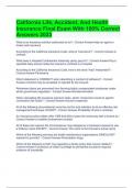 California Life&comma; Accident&comma; And Health Insurance Final Exam With 100&percnt; Correct Answers 2023