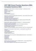 VCP VMC Exam Practice Questions With Complete Solutions 2023