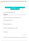 HSCO 502 Test 1 Exam Questions & Answers 2023-2024