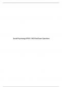 Social Psychology &lpar;PSYC-315&rpar; Final Exam Questions