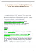 AZ-104 RENEWAL EXAM 160 PRACTICE QUESTIONS AND  100&percnt; CORRECT ANSWERS UPDATE 2022-2023
