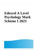 Edexcel A Level Psychology Mark Scheme 1 2023