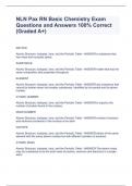 NLN Pax RN Basic Chemistry Exam Questions and Answers 100&percnt; Correct &lpar;Graded A&plus;&rpar; 
