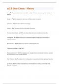 ACS Gen Chem 1 Exam Questions With Complete Solutions Graded A+