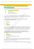 NURSING 1234 500 Page NCLEX Exam Questions and Answers Attained Guaranteed Success Latest Update 2023-2024 Grade A&plus;