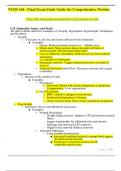 NURS 364 - Final Exam Study Guide for Comprehensive Portion