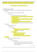 NURS 364 - Final Exam Study Guide for Comprehensive Portion