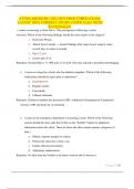 ATI RN MEDSURG 2022-2023 PROCTORED EXAM- LATEST 100% CORRECT STUDY GUIDE Q &A WITH RATIONALES.
