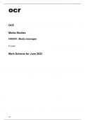 ocr A Level Media Studies H409&sol;01 June2023 Mark Scheme&period;