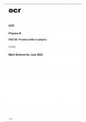 ocr A Level Physics B H557/03 June2023 Mark Scheme.