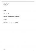 ocr A Level Physics B H557&sol;01 June2023 Mark Scheme&period;