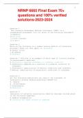 NRNP 6665 Final Exam 70&plus; questions and 100&percnt; verified solutions-2023-2024