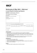 ocr A Level Physics B &lpar;Advancing Physics&rpar; H557&sol;01 May2023 Question Paper&period;