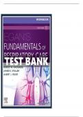 Test Bank - Egan’s Fundamentals of Respiratory Care, 12th edition (Kacmarek, 2021), Chapter 1-58 | All Chapters