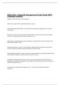 WGU C214 - Financial Management Study Guide With Complete Solution 