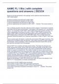 AAMC FL 1 Bio &vert; with complete questions and answers &vert; 2023&sol;24