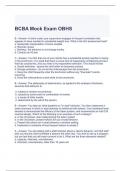BCBA Mock Exam OBHS Questions with correct Answers