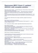 Rasmussen MDC1 Exam 2 &vert; updated 2023&sol;24 &vert; with complete solution 
