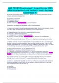 NHA CEHRS Practice test 1 Latest Update 2023-2024 99 Questions and Verified Correct Answers Guaranteed A&plus;