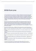 BCBA Exam prep with complete solutions