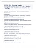 NURS 509 Shadow health comprehensive assessment &vert; LATEST 2023&sol;24