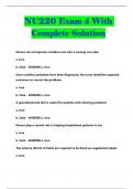 NU220 Exam 4 With Complete Solution