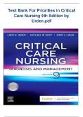 Test Bank For Priorities in Critical Care Nursing 9th Edition by Urden.pdf |perfect solution  